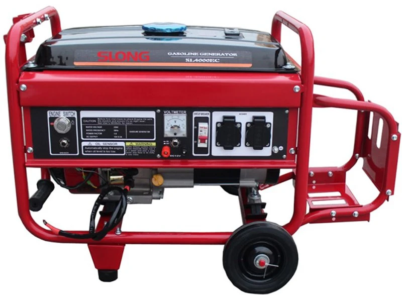 gasoline generator with battery frame